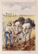 Camille Pissarro The ploughman oil painting reproduction